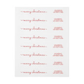 Merry Kerstmis Modern Hand Lettered Wrap Etiket (Vel)