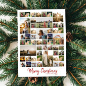 Merry Kerstmis Modern Photo Collage Feestdagenkaart