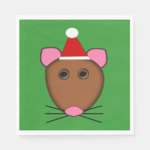 Merry Kerstmis Mouse Luncheon Napkins Servetten