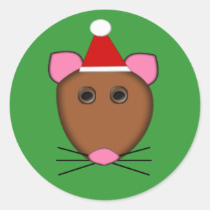 Merry Kerstmis Mouse Stickers