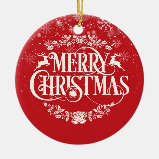 Merry Kerstmis Nan Grandma Grandma Definition Keramisch Ornament (Voorkant)