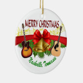 Merry Kerstmis Nashville Round Ornament (Rechts)