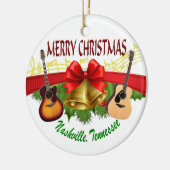 Merry Kerstmis Nashville Round Ornament (Links)
