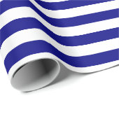 Merry Kerstmis Nautical Monogram Red Blue Cadeaupapier (Rol Hoek)