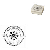 Merry Kerstmis Noord-Pole Rubber Stamp Rubberstempel (Gestempeld)