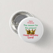 Merry Kerstmis Ronde Button 3,2 Cm (Voorkant /achterkant)
