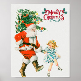 Merry Kerstmis  santa Holiday Poster