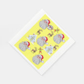 Merry Kerstmis Santa Napkins Servet (Hoek)