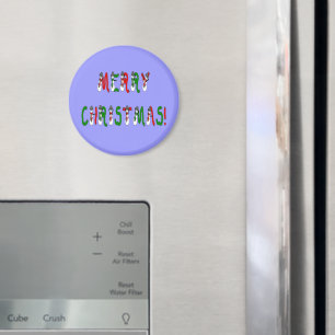 Merry Kerstmis Snowman Font Magnet Magneet