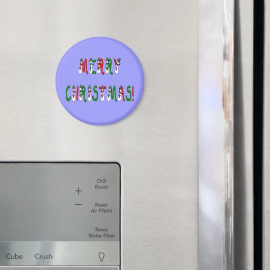 Merry Kerstmis Snowman Font Magnet Magneet (Insitu (Koelkast))