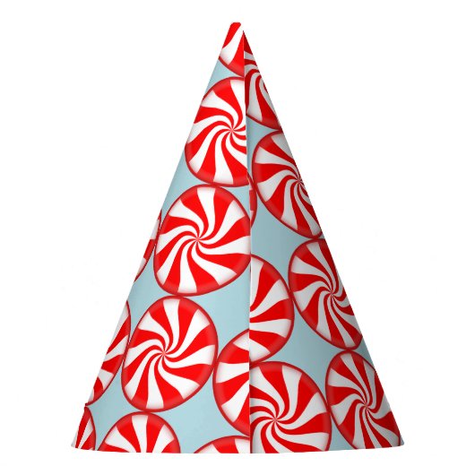 Merry Kerstmis Spearmint swirl peppermint Snoep Feesthoedjes (Achterkant)