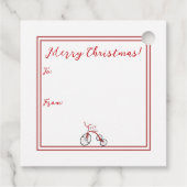 Merry Kerstmis  Tricycle Joy Gift Label (Achterkant)