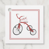 Merry Kerstmis  Tricycle Joy Gift Label (Voorkant)