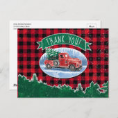 Merry Kerstmis  Truck Dank u Briefkaart (Voorkant / Achterkant)