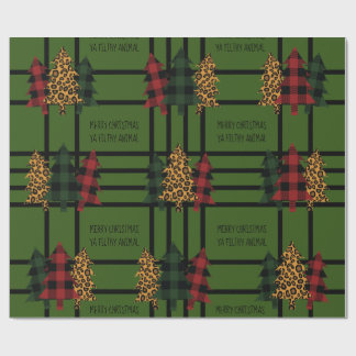 Merry Kerstmis Ya Filthy Animal Wrapping Paper Cadeaupapier