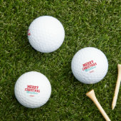 Merry Kerstmonogram Golf Balls Golfballen (Insitu Gras)