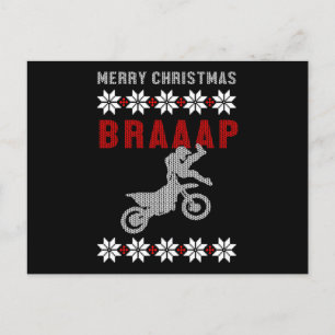 Merry Kerstmotor Motocross Ugly Christma Briefkaart