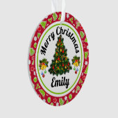 Merry kerstnaam Ornament (voorkant)