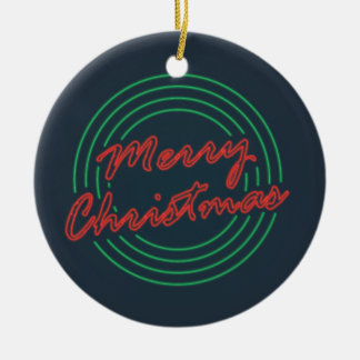 Merry KerstNeon Stye Ornaments Keramisch Ornament