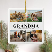 Merry Kerstoma 4 Foto Collage Keramisch Ornament