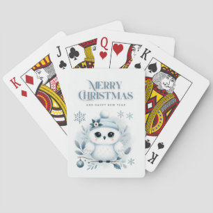 Merry Kerstoowl Pokerkaarten