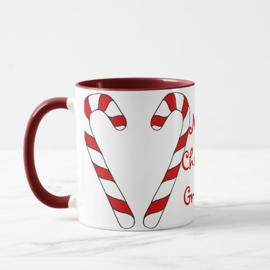 Merry Kerstopa Candy Cane Mok van Janz (Links)