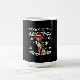 Merry Kerstornament Brown Chihuahua Xmas Koffiemok
