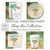Merry kerstpalm Trees Sun Papieren Bordje