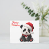 Merry Kerstpanda Briefkaart (Staand voorkant)