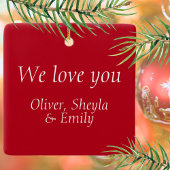 Merry Kerstpap 3 Foto Collage Keramisch Ornament