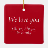 Merry Kerstpap 3 Foto Collage Keramisch Ornament (Achterkant)