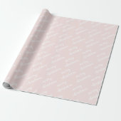Merry Kerstpattern Rainbow Blush Pastel Cadeaupapier (Uitgerold)
