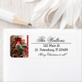 Merry kerstpine Cone Return Address Labels (Insitu)