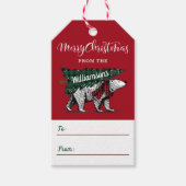 Merry-kerstpoar Beer Boom Delivery Cadeaulabel (Voorkant)