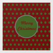 Merry Kerstpoka Dot Window Cling (Maroon) Raamsticker (Vel)