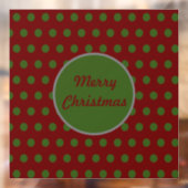 Merry Kerstpoka Dot Window Cling (Maroon) Raamsticker (Vel 2)