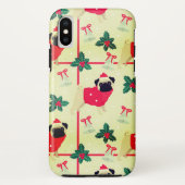 Merry Kerstpug Case-Mate iPhone Case (Achterkant)