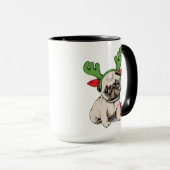 Merry Kerstpuppy Pug Mok (Voorkant rechts)