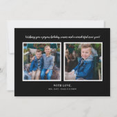 Merry KerstRed Buffalo Pset Foto Feestdagenkaart (Achterkant)