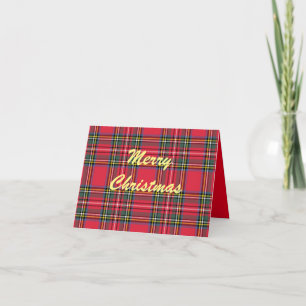 Merry Kerstred Pset Folded Wenskaart Kaart