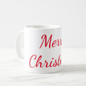 Merry KerstRed Typografie Koffiemok (Voorkant links)