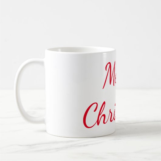 Merry KerstRed Typografie Koffiemok (Links)