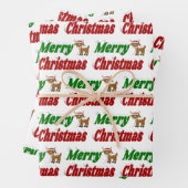 Merry Kerstreindeertypografie Inpakpapier Vel (In situ)