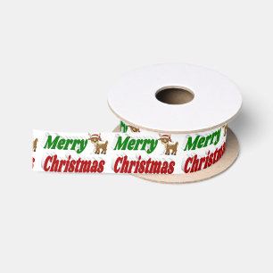 Merry Kerstreindeertypografie Lint