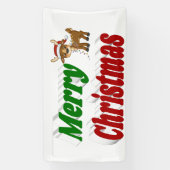 Merry Kerstreindeertypografie Spandoek (Verticaal)