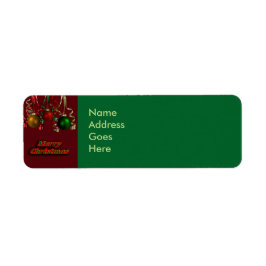 Merry kerstretournering etiket