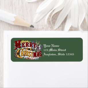 Merry kerstreturn Address Labels