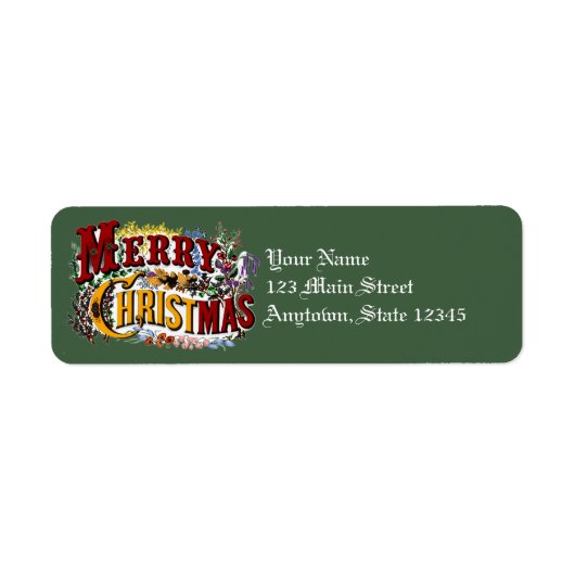 Merry kerstreturn Address Labels (Voorkant)