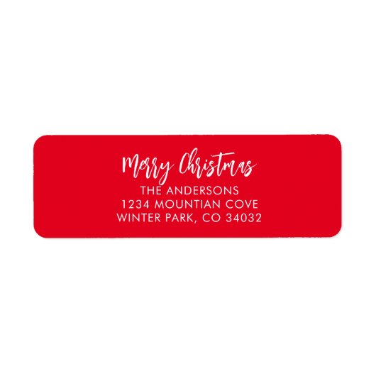 Merry kerstreturn Address Labels (Voorkant)