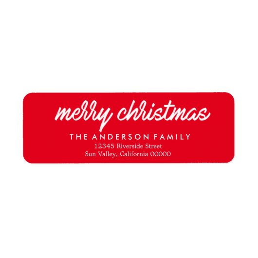 Merry kerstreturn Address Labels | Kerstmis (Voorkant)